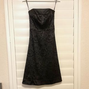Black Velvet Strapless Dress